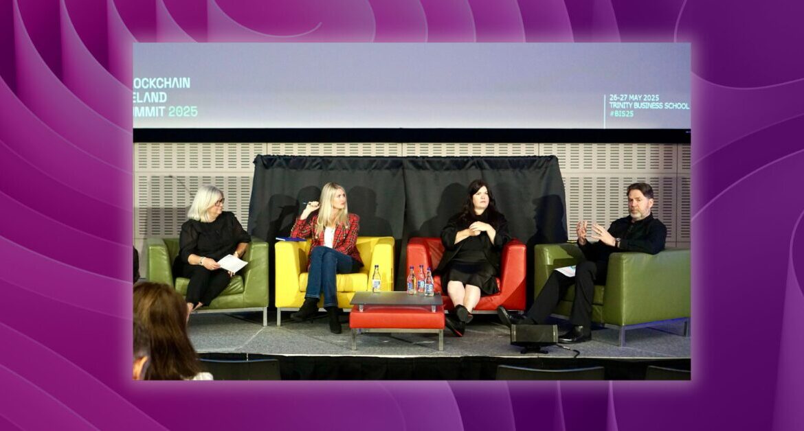 Carmel Somers at Blockchain Ireland Summit panel